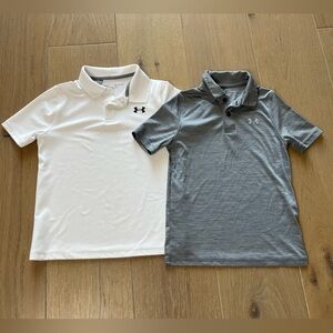Under Armour Kids Polo Shirt Duo - White and Gray